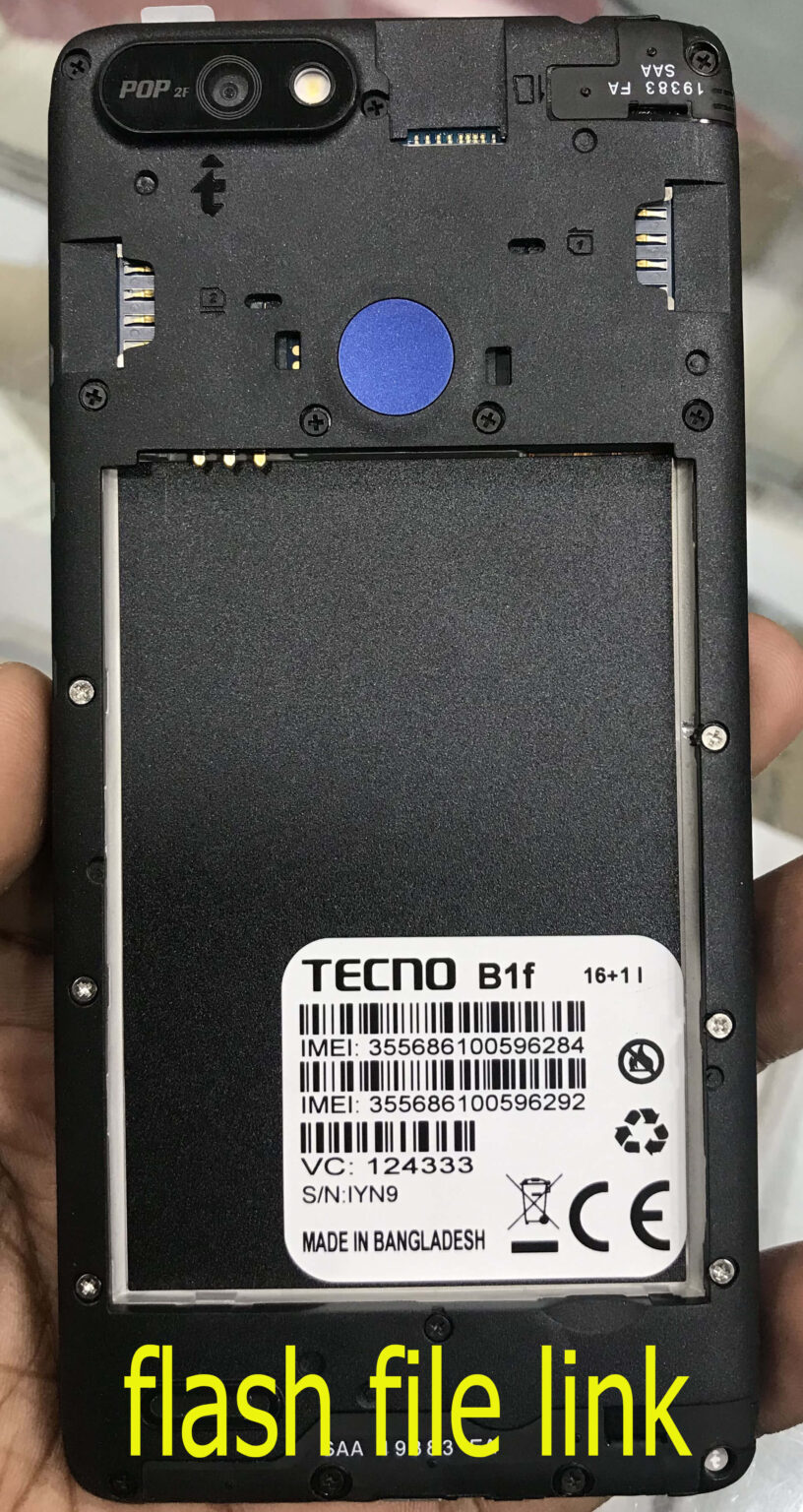 Tecno B1F Flash File Care Stock Rom Firmware Frp Reset